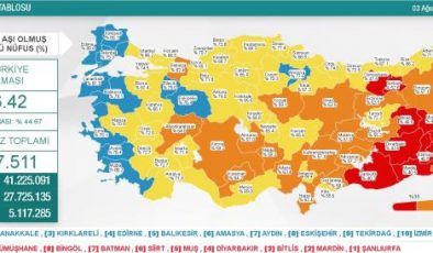 3 Ağustos Salı Koronavirüs tablosu açıklandı! 3 Ağustos Salı günü Türkiye’de bugün koronavirüsten kaç kişi öldü, kaç kişi iyileşti?