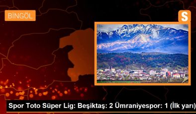Spor Toto Süper Lig: Beşiktaş: 2 Ümraniyespor: 1 (İlk yarı)