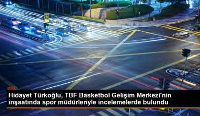 Hidayet Türkoğlu, TBF Basketbol Gelişim Merkezi’nin inşaatında spor müdürleriyle incelemelerde bulundu