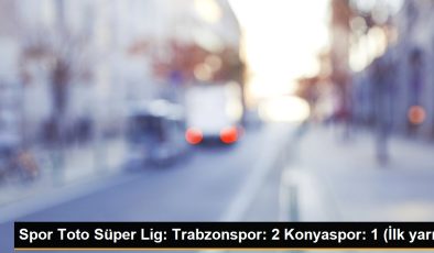 Spor Toto Süper Lig: Trabzonspor: 2 Konyaspor: 1 (İlk yarı)