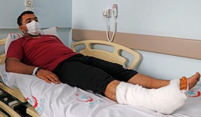 Orman yangınında ayak bileği kırılan Azerbaycanlı itfaiyeci ameliyat edildi