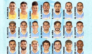 Uruguay’ın Dünya Kupası kadrosu açıklandı