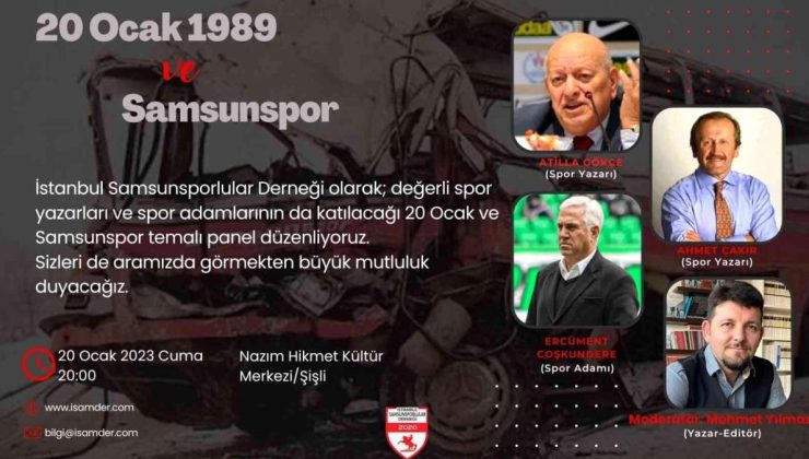 Samsunspor’un 20 Ocak 1989 kazası İstanbul’da anılacak